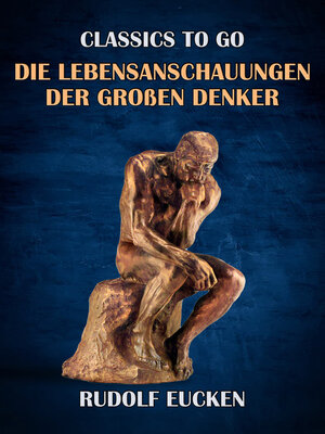 cover image of Die Lebensanschauungen der großen Denker